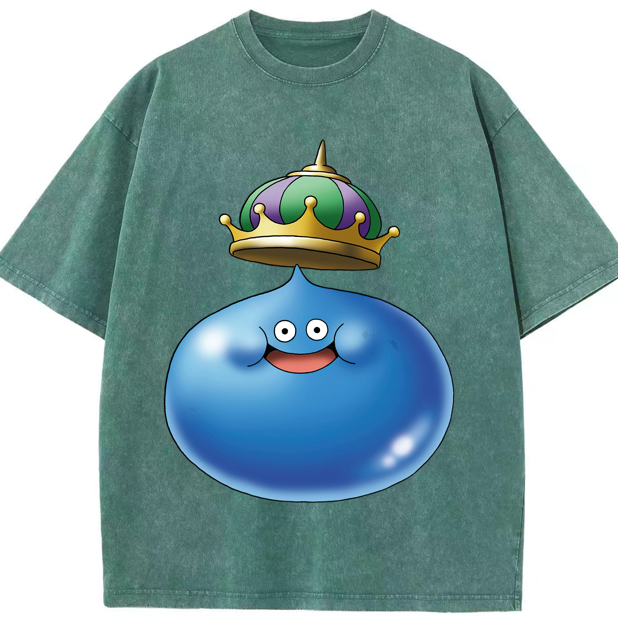 （画像用） ドラゴンクエスト Doragon Kuesuto Dragon Quest 綿100% ヴィンテージ風 半袖Tシャツ（フロントプリント）